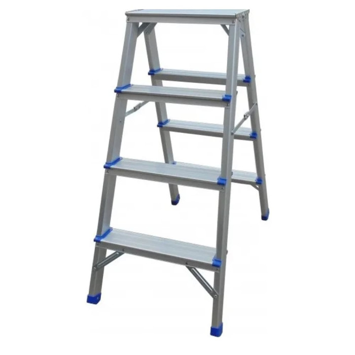 Стремянка алюминиевая Werk LB404 двухсторонняя 4 ст. (90246)