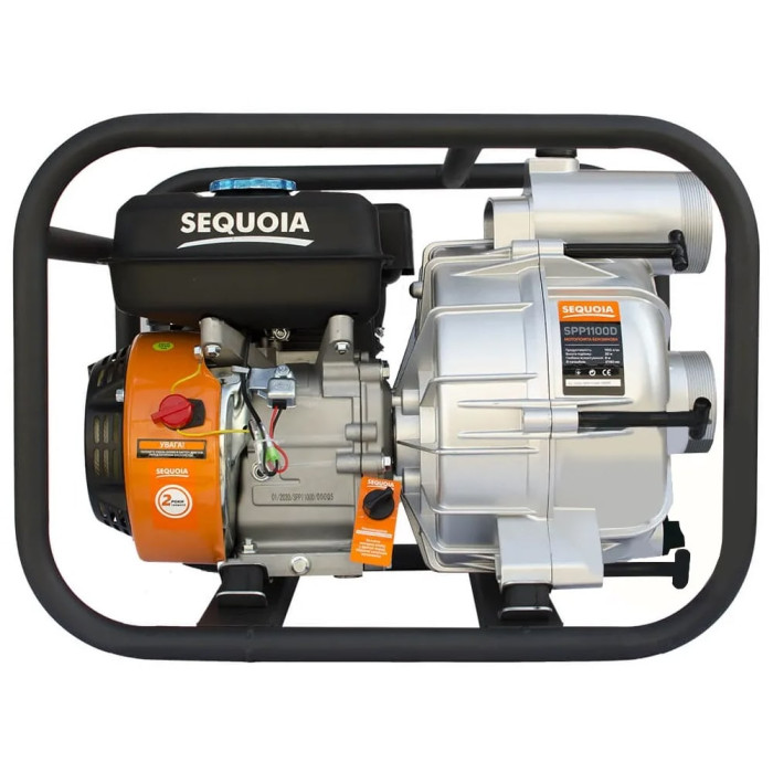 Мотопомпа бензиновая для чистой и грязной воды SEQUOIA SPP1100D