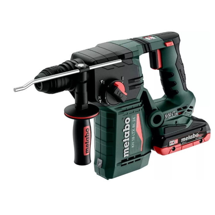 Акумуляторний перфоратор безщітковий Metabo KH 18 LTX BL 24 (2x LiHD 4,0Ah, ASC 55, metaBOX 165 L) (601713800)