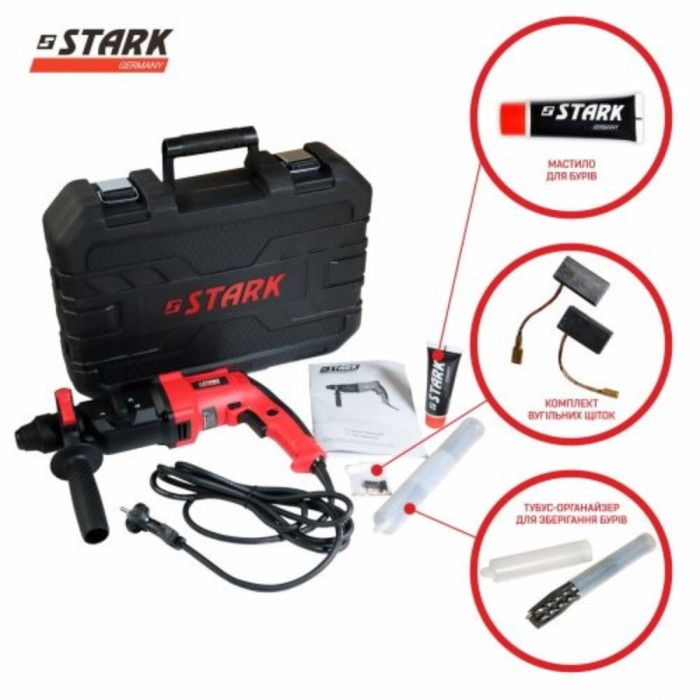 Электроперфоратор STARK RH-930 PROFI, SDS-Plus, 930W, 28мм (140930010)