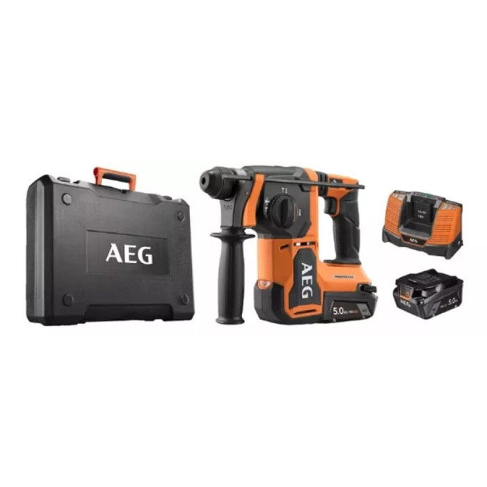 Перфоратор акумуляторний AEG BBH18BL2-502C , 18В, 2х5Аг (4935492343)
