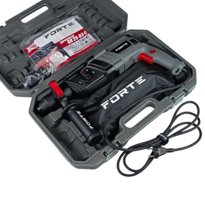 Перфоратор FORTE RH 26-83 С, 850 Вт, 26 мм, 2,8 Дж, 3 режима (134076)