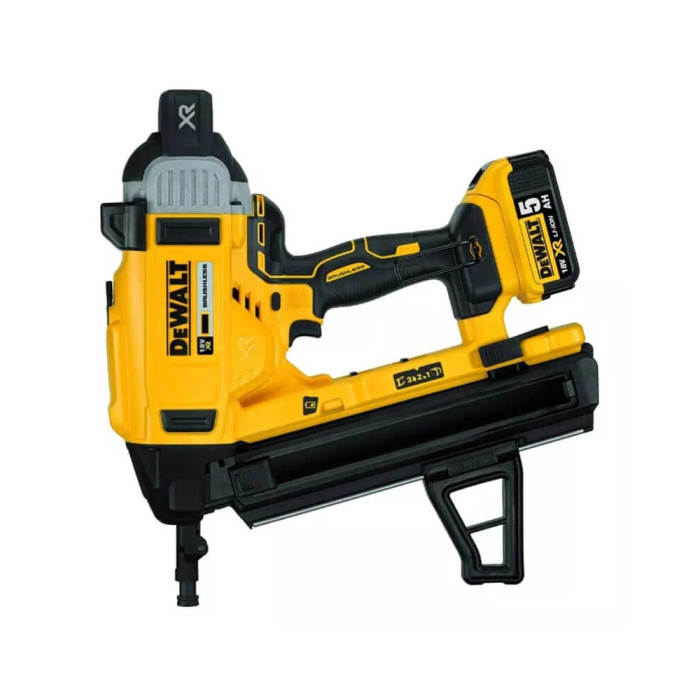 Пистолет гвоздезабивной бесщеточный аккумуляторный по бетону DeWALT DCN890P2 + 2 аккумулятора 5 Ач, ЗУ, кейс
