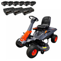 Райдер акумуляторний GTM BRM96 KIT, 80В, мульчування/боковий викид + комплект АКБ та ЗУ (83865)