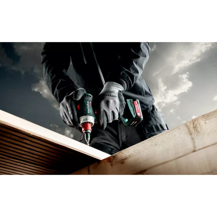 Аккумуляторная дрель шуруповерт 12 В с бесщеточным двигателем Metabo PowerMaxx BS 12 BL Q, каркас коробка (601045850)