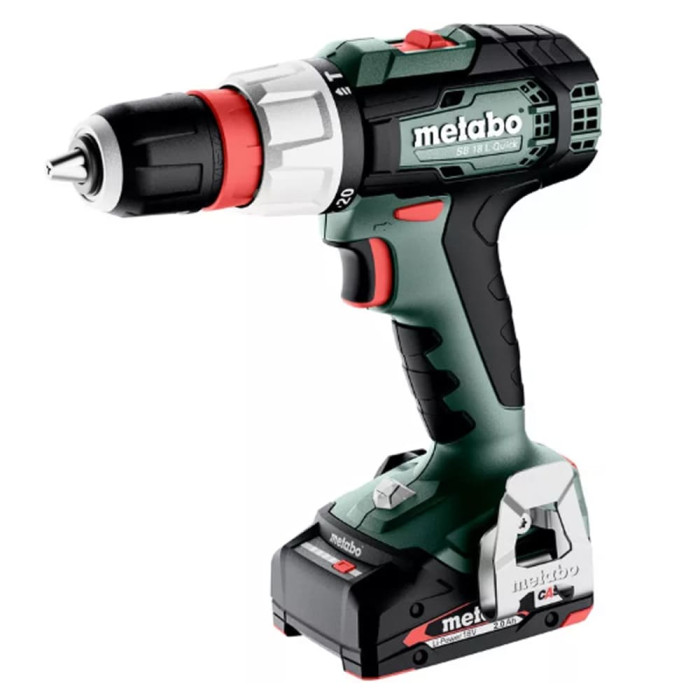 Аккумуляторная дрель-шуруповерт Metabo SB 18 L Quick, 2x2Ah Li-Power, зарядное SC 30, metaBOX 145 (614054500)