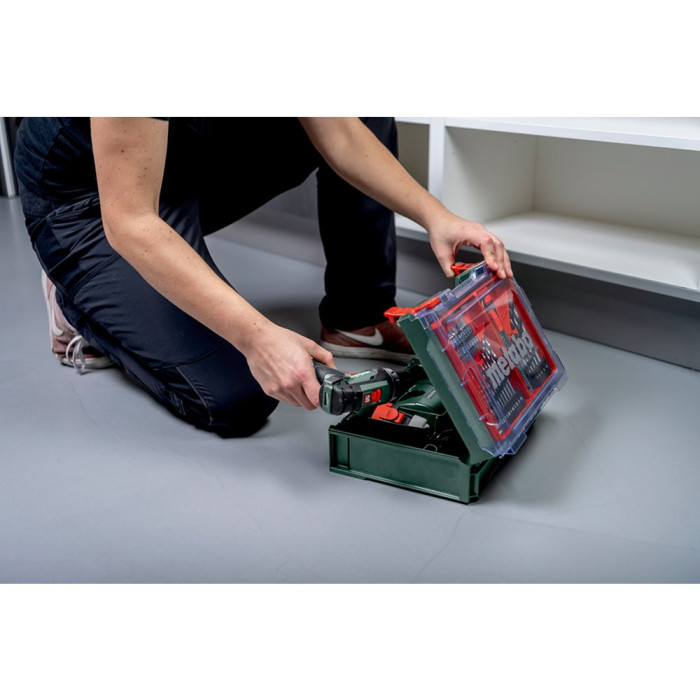  Акумуляторний ударний дриль Metabo PowerMaxx SB Basic +12V 2x2Ah LiPOWER, Зарядний пристрій LC 40 (600385710)