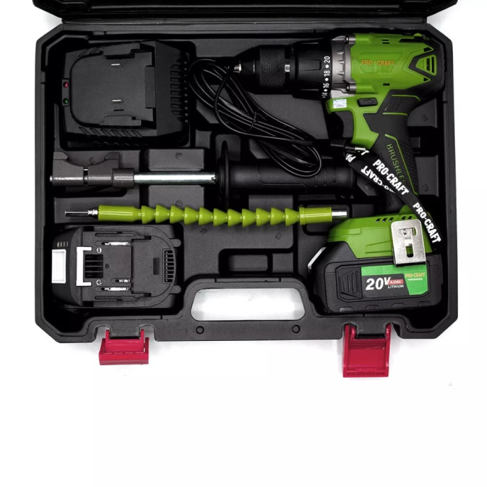 Аккумуляторный шуруповерт Procraft Industrial PA18BL Extra (101801)