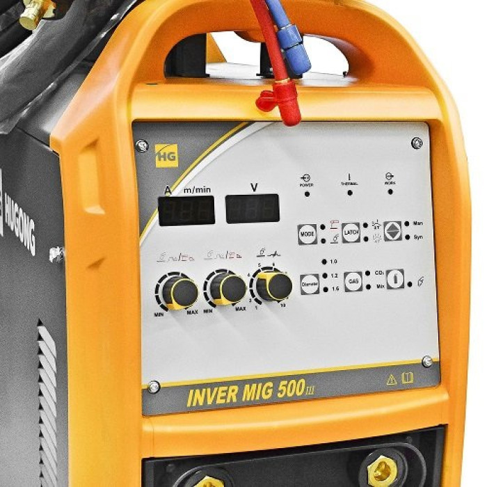 Напівавтомат зварювальний HUGONG InverMig 500, MIG/MAG/MMA/TIG (750050500)