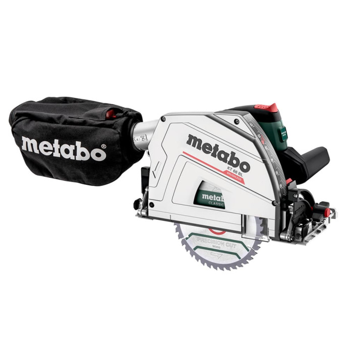 Дискова заглибна пила з безщітковим двигуном Metabo KT 66 BL, 165 мм диск, 5000 об/хв, коробка (601166000)