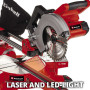 Пила торцовочная Einhell TC-SM 254 (4300385) наклон головы влево на 45°, лазер