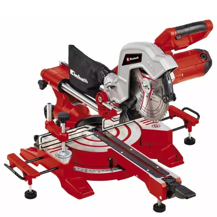 Пила торцовочная с протяжкой Einhell TC-SM 216 (4300380) наклон головы влево на 45°, лазер