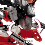 Торцовочная пила с протяжкой Einhell TC-SM 2534/1 Dual (4300395) наклон головы влево/вправо на 45°