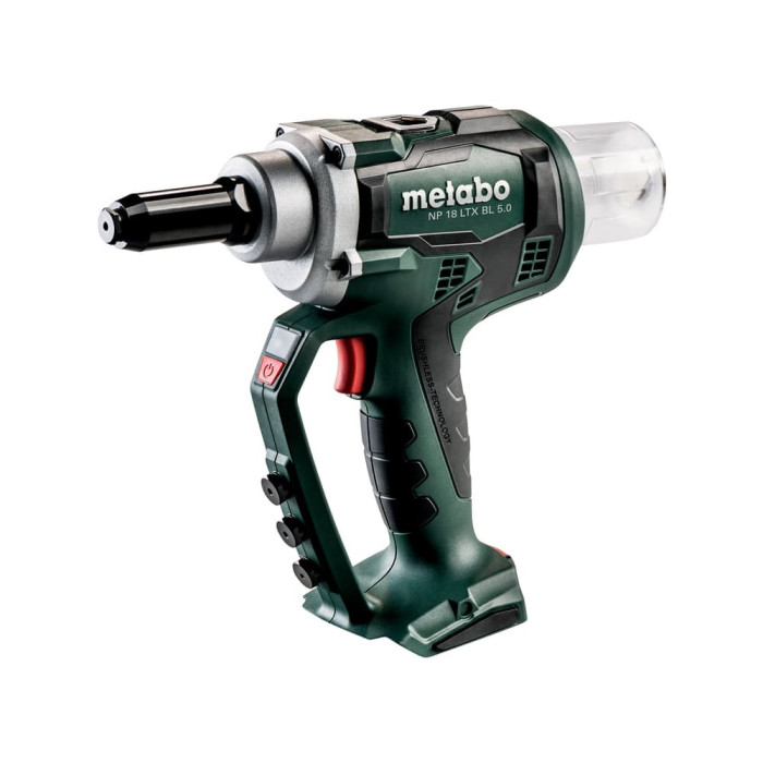 Заклепщик пистолет аккумуляторный Metabo NP 18 LTX BL 5.0 Каркас MetaLoc (без аккумулятора и ЗУ) (619002840)