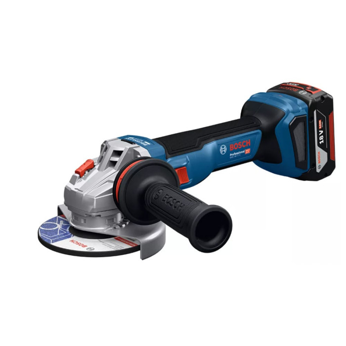 Болгарка акумуляторна Bosch GWS 18V-11 S + (1 акумулятор GBA 18V 5.0Ah і шкидкозарядний пристрій GAL 1880 CV + L-BOXX 136) (06019N4003)