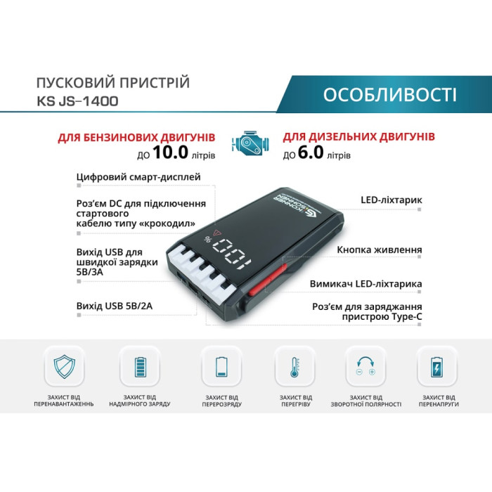 Пусковое устройство Konner&Sohnen KS JS-1400