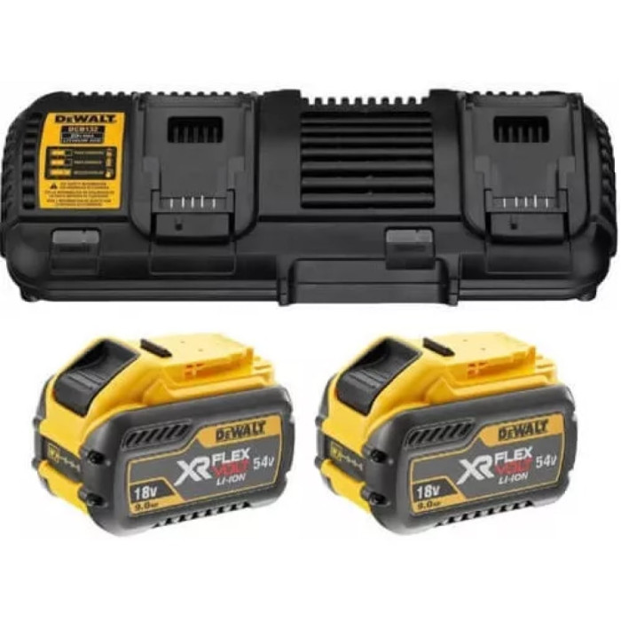 Зарядний пристрій DeWALT DCB132X2, 2 акумулятора