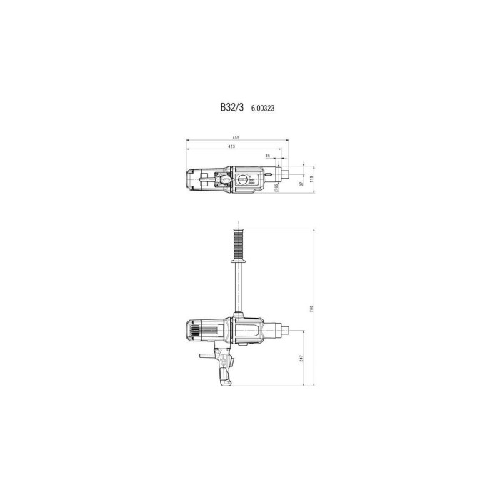 Трехскоростная Дрель Metabo B 32/3 (600323000)