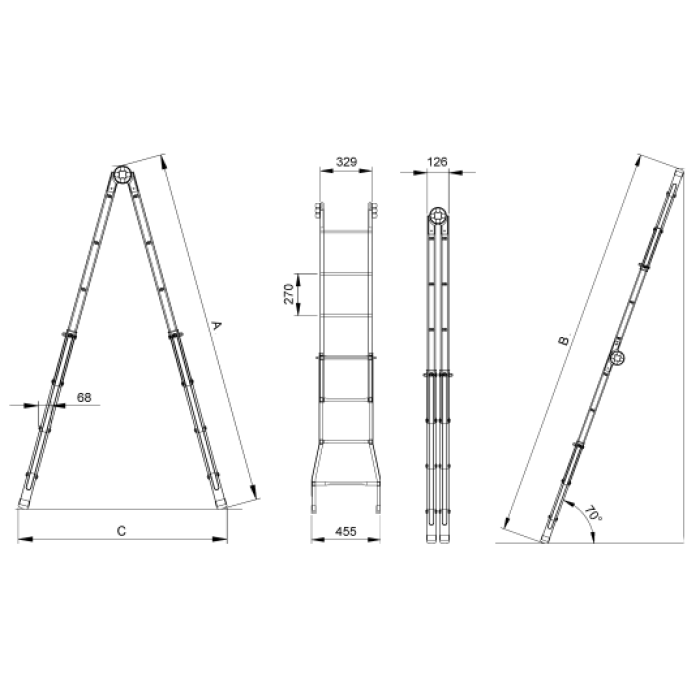 Лестница металлическая Elkop B45 (37896)