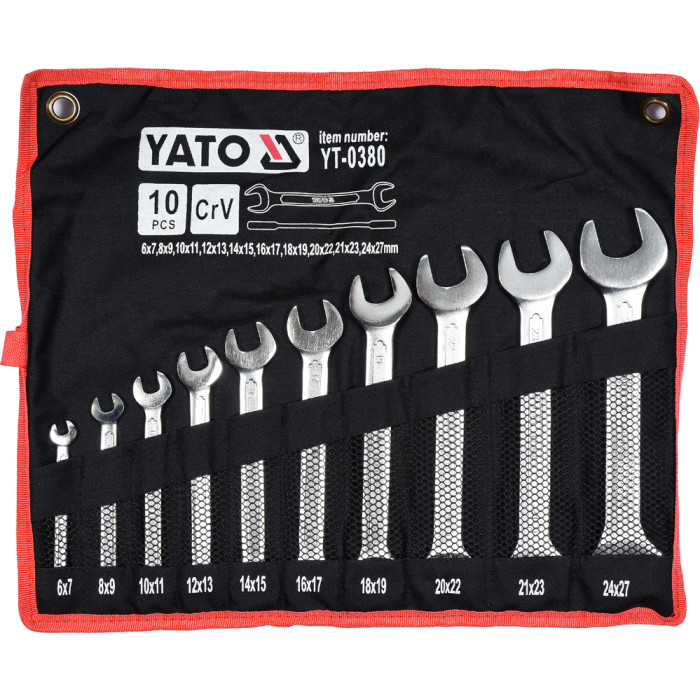 Набор рожковых ключей Yato YT-0380