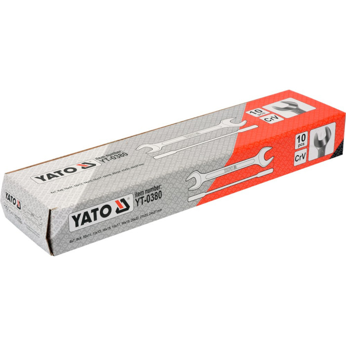 Набор рожковых ключей Yato YT-0380