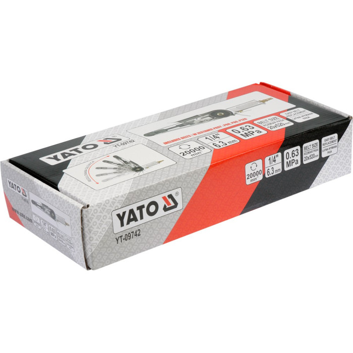 Шлифмашина пневматическая ленточная Yato YT-09742