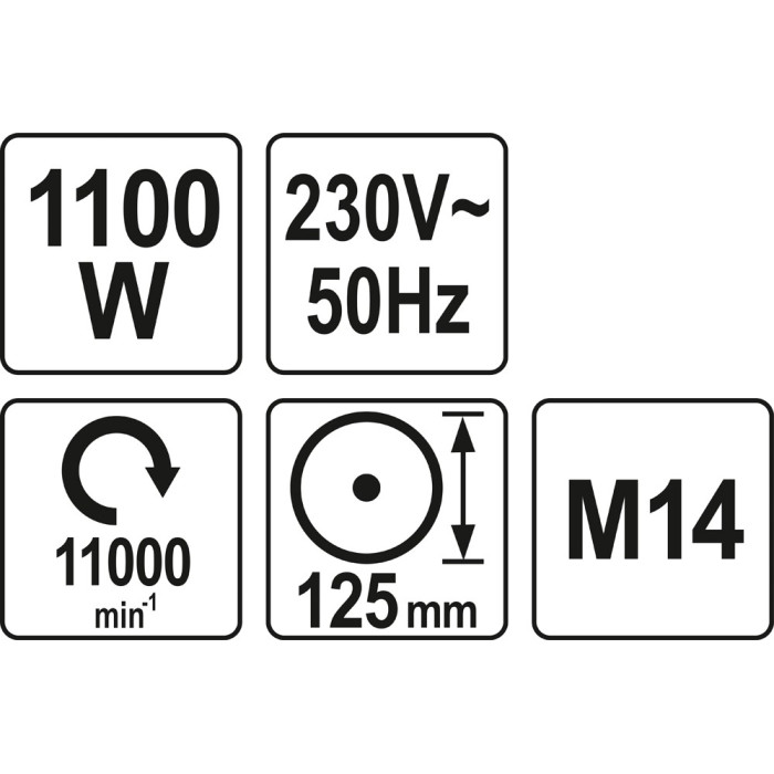 Угловая шлифмашина Yato YT-82100